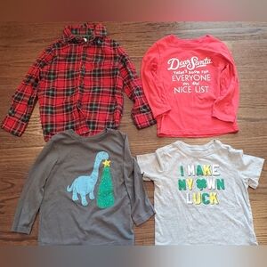 Lot of Boys Holiday Shirts- 4T
